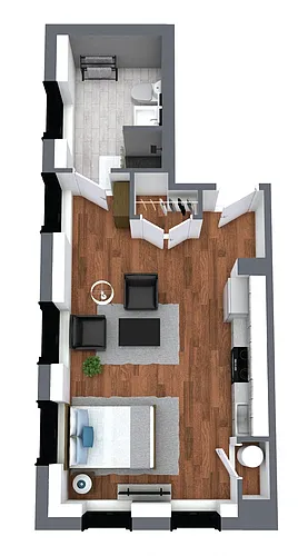 Floor plan Corner Studio
