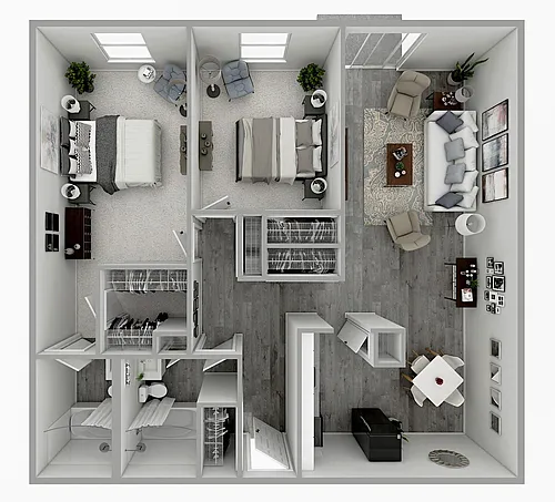 Floor plan 2 Bedroom 2 Bath