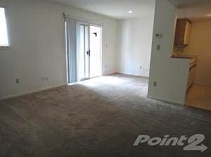 Living room into dining area