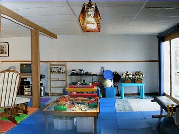 The walk-out basement features a large rec-room