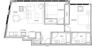 Floor plan B1MFTE