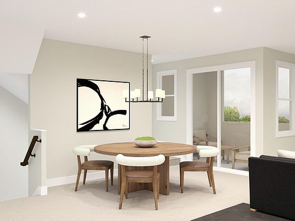 Dining room with access to outdoor deck