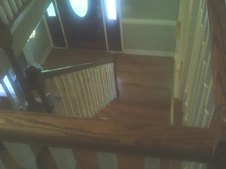 View from top of staircase