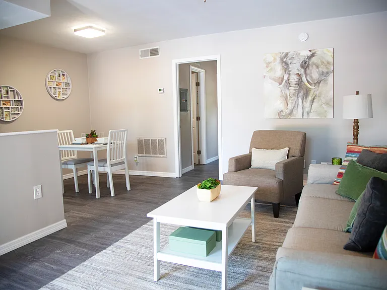 Dining and living room