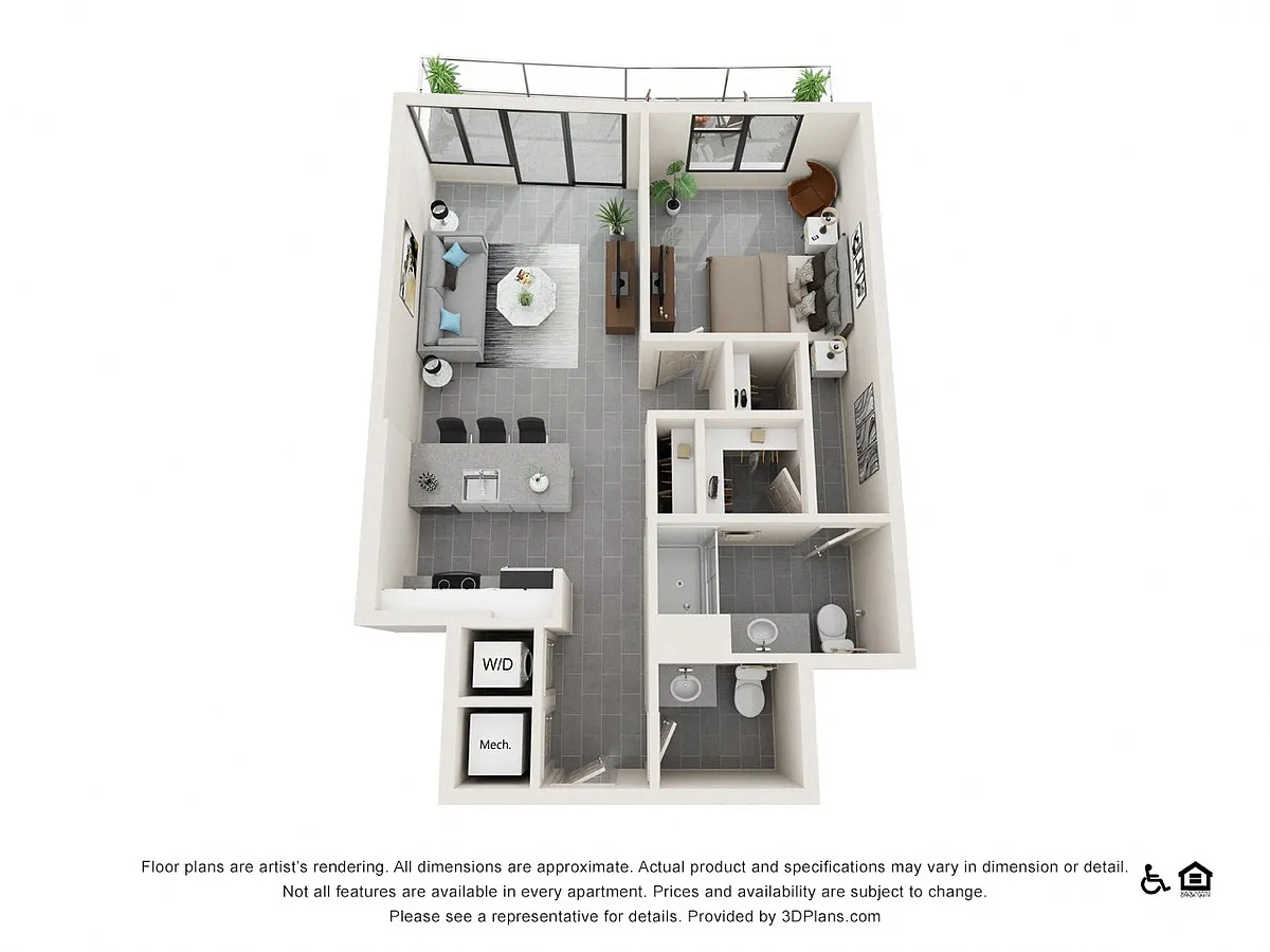 Floor plan One Bedroom G