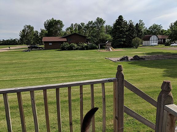 Looking off back deck, yard