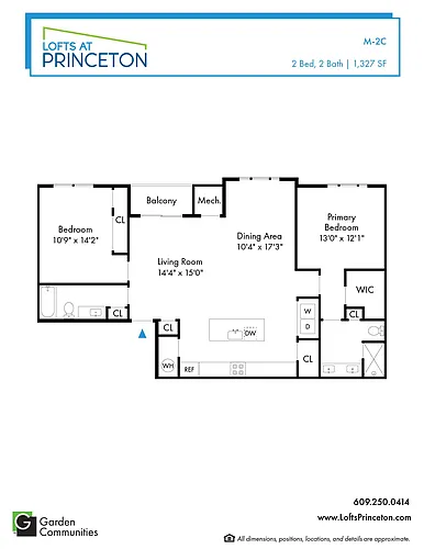 Floor plan $2.75/sq.ft. - M-2C