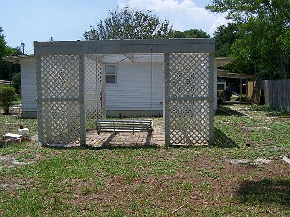 Back of Gazebo in large backyard