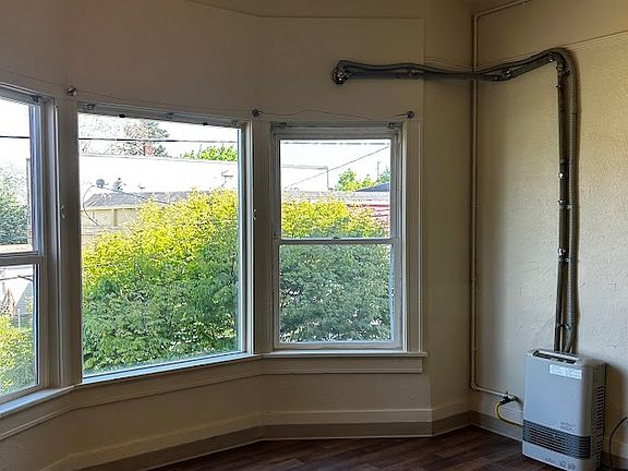 Efficient gas heat system and ceiling fan helps circulate air through the unit.