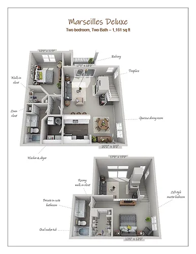Floor plan Marseilles Deluxe