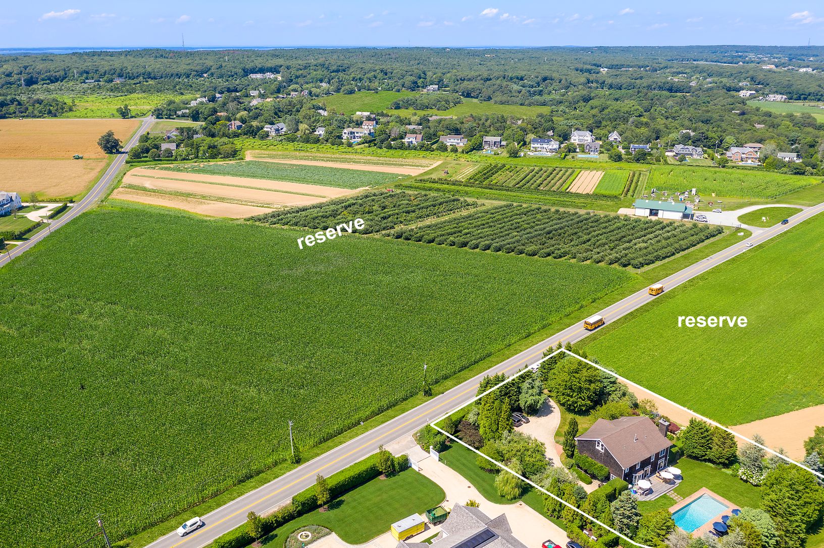  Surrounded by Reserve, yet very close to town.  