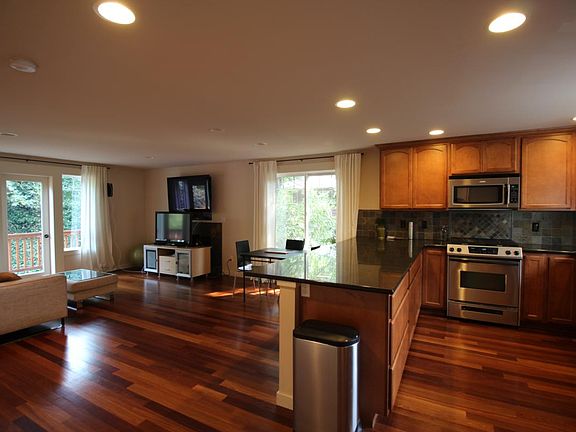 Open kitchen/living area