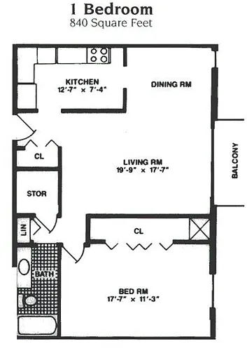 Floor plan 1 Bedroom