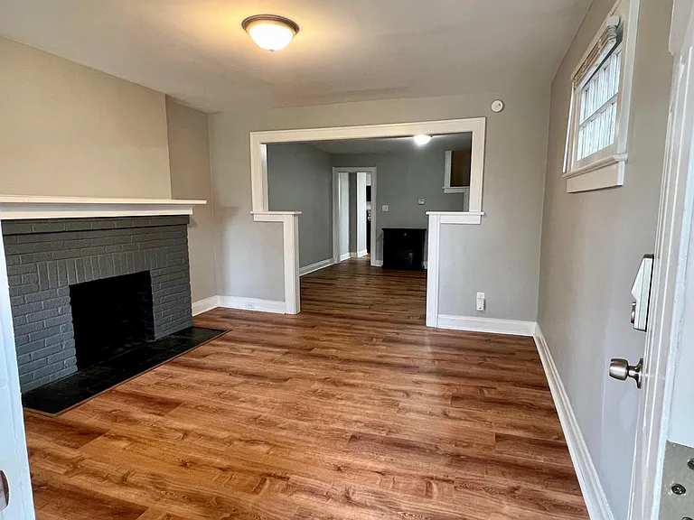 Living room into dining room