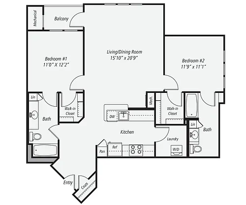 Floor plan B1c-1127