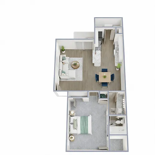 Floor plan 1 Bed 1 Bath