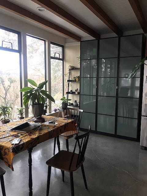 Includes expansive wardrobe and high ceilings.