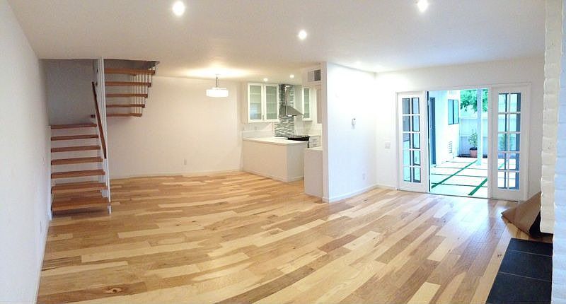 Living room, kitchen & patio