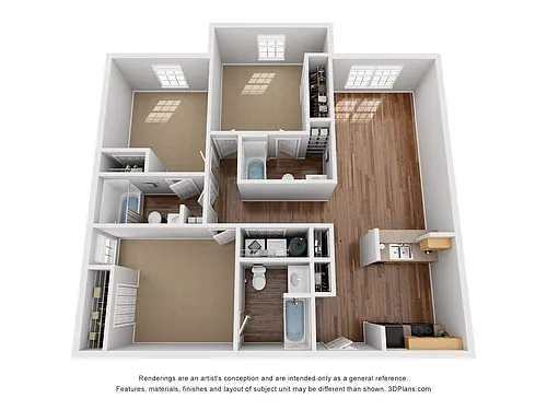 Floor plan 3x3 Unfurnished