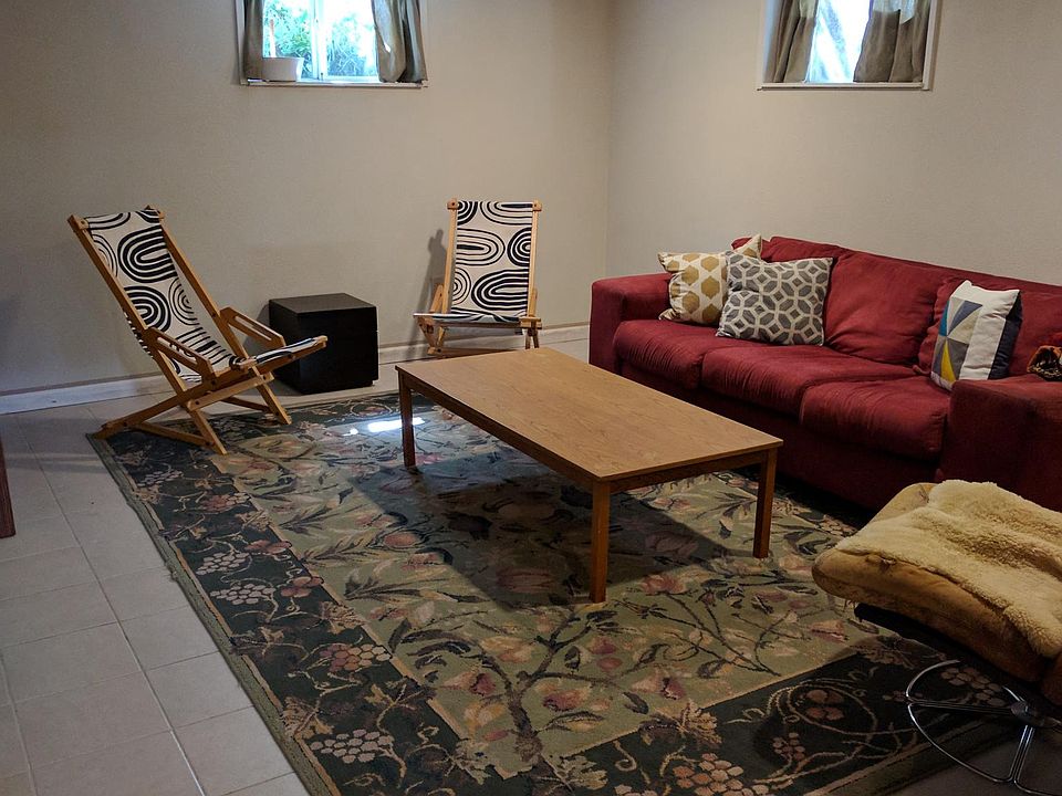 Pre-furnished living room but furniture can go away if you have your own