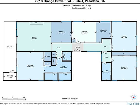 3rd image of 727 S Orange Grove Blvd APT 1