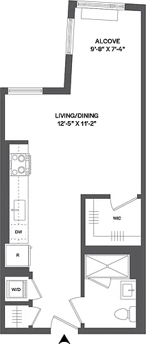 Floor plan Studio-SB-1.2