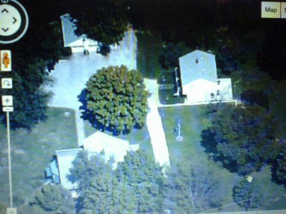 Aerial shot from Roselawn Dr