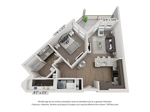 Floor plan 1X1
