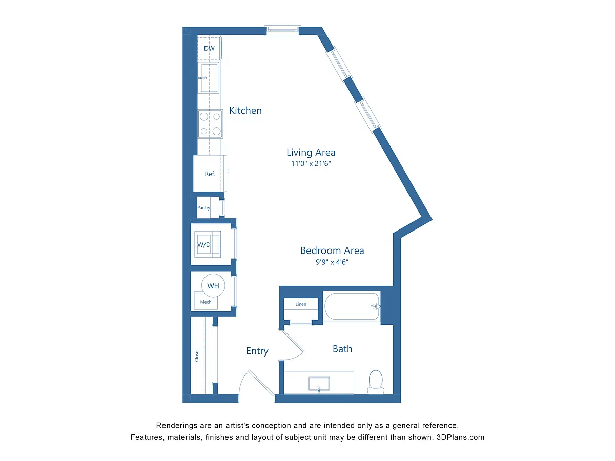 Floor plan A0.3 | 1 Bed | 1 Bath