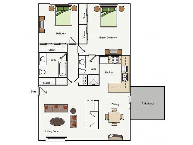Floor plan 2x2AR1T2