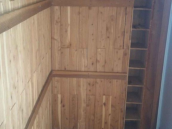 Extra large cedar lined walk in closet