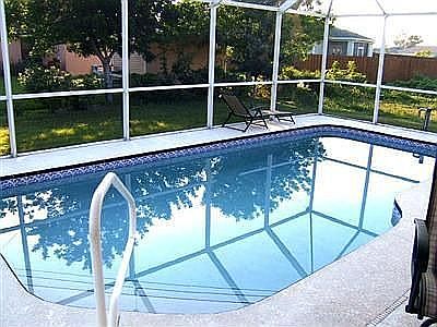 Pool on screened lanai