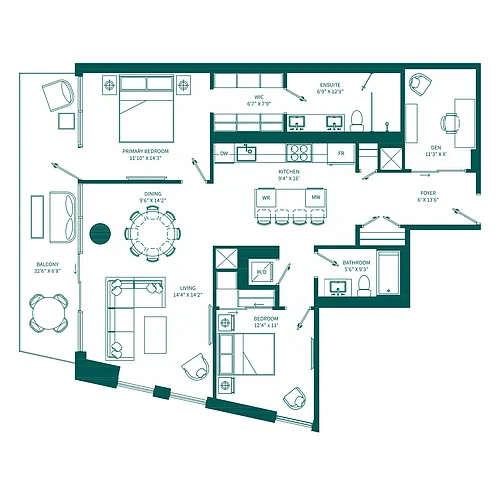 Floor plan Suite Nine