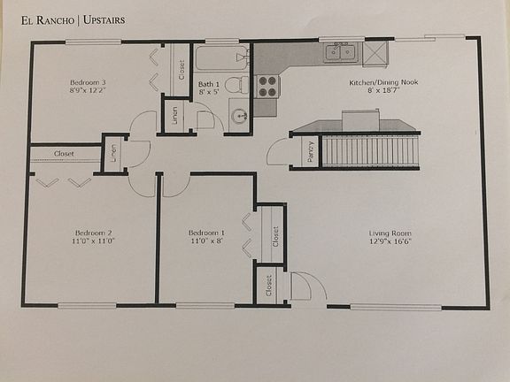 Upstairs layout/dimensions