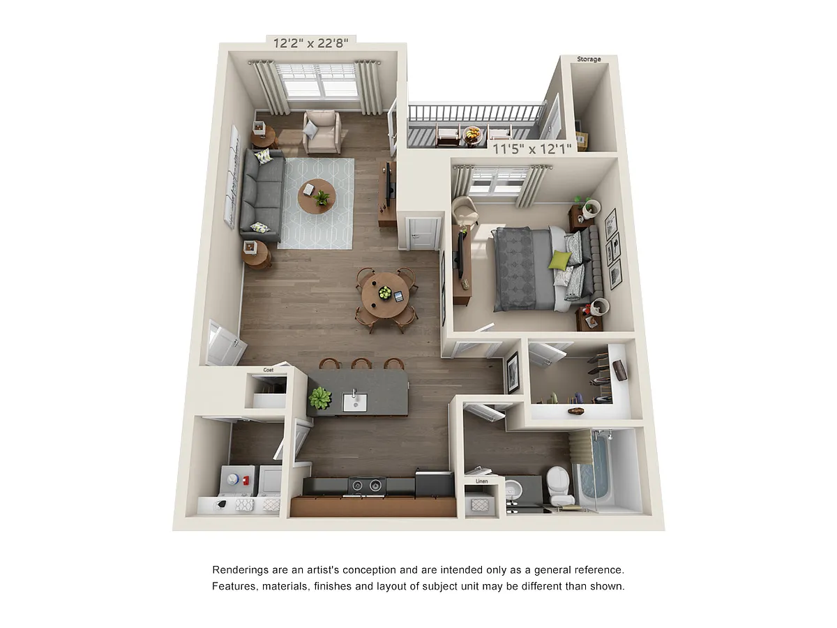 Floor plan 1 Bedroom