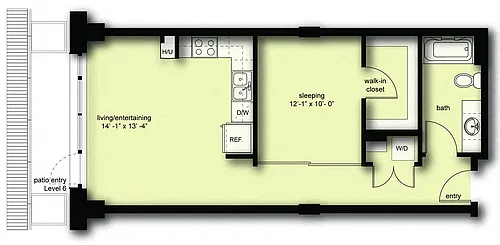 Floor plan Nolo 1 Open 1 Bath BN5