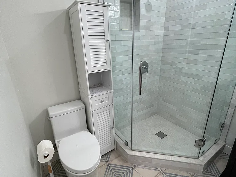 Bathroom shower.