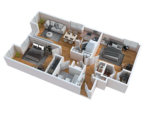 Floor plan Two Bedroom