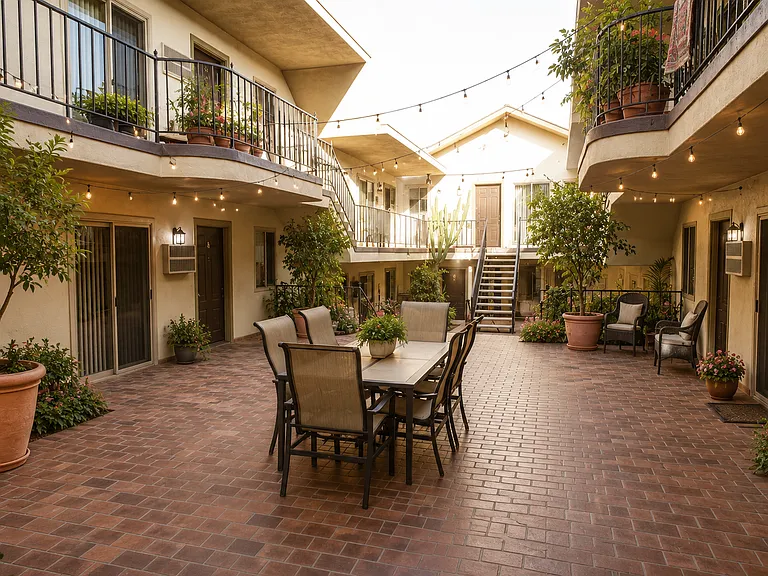 Ourt Yard and Common area