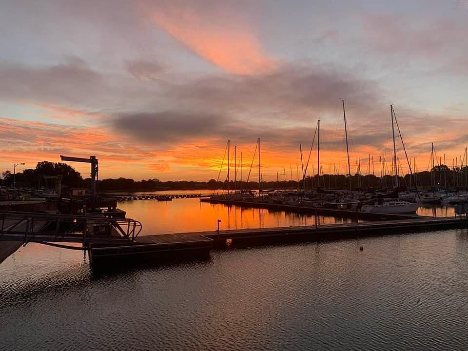 Sunrise view from docks