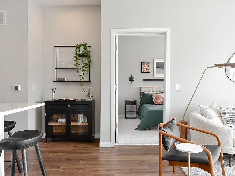 Cozy nook at The Hallon luxury apartments in Hopkins, MN