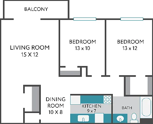 Two Bedroom, One Bathroom | Ridge View Apartments | Apartments in Saint Francis, WI Two Bedroom, One Bathroom | Ridge View Apartments | Apartments in Saint Francis, WI