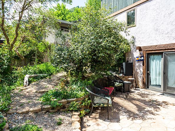 Private entry and patio at the back of the house