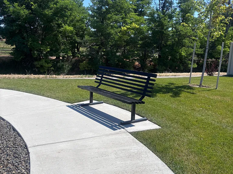 park benches in subdivision