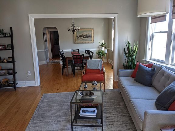 Spacious living room and separate dining area