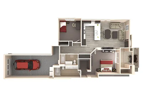 Floor plan Santorini with Direct Access Garage