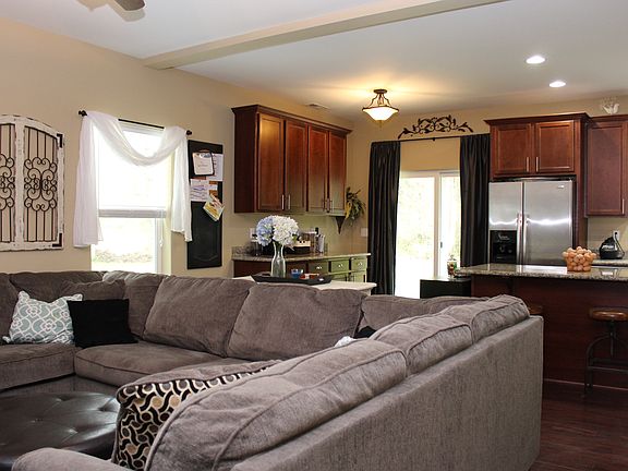 Family room is open to kit