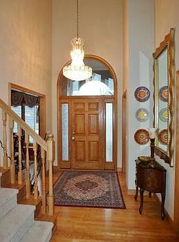 Grand 2 story foyer with hardwood floors. Beautiful!