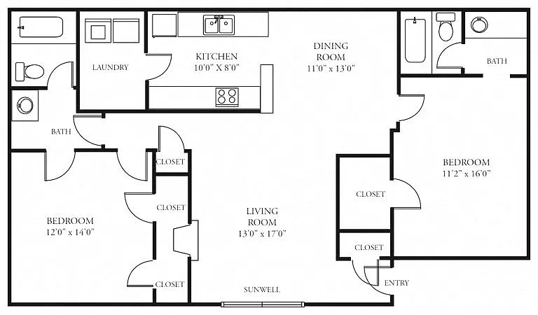 Floor plan 2X2A