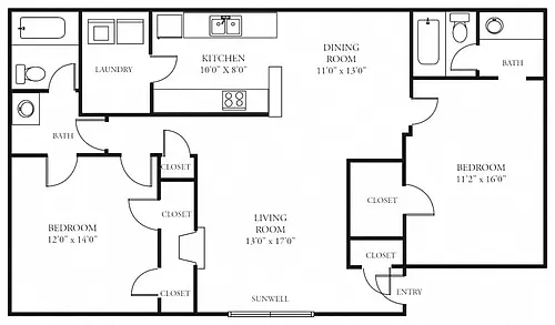 Floor plan 2X2A